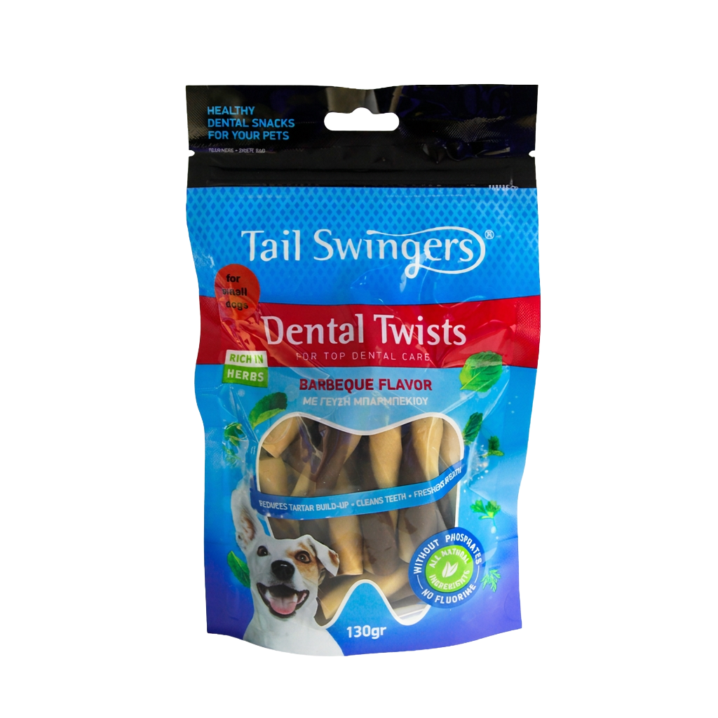 DENTAL TWIST ROLL BARBEQUE small bites 130gr — Tailswingers