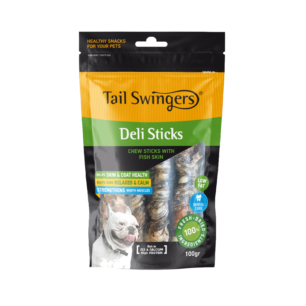 DELI STICKS WITH FISH SKIN 100 gr — Tailswingers