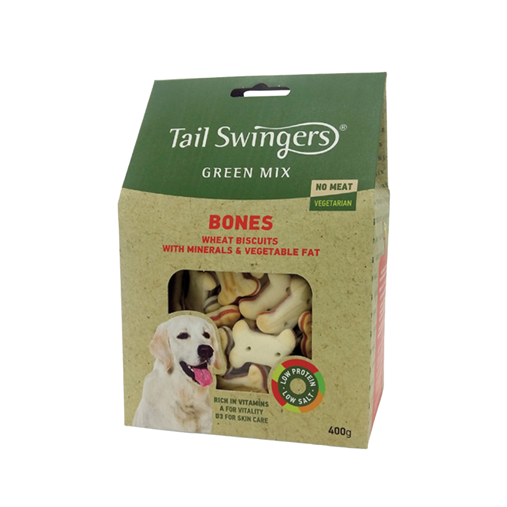 GREEN MIX BONES BISCUITS 400gr — Tailswingers