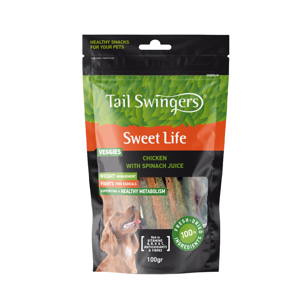 STRIPES SPINACH WITH CHICKEN 100 gr — Tailswingers