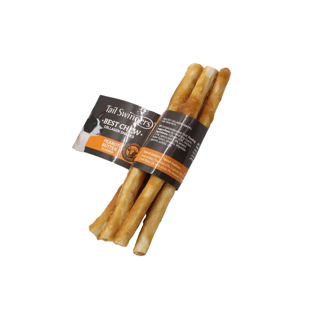 COLLAGEN STICKS-PEANUT 10 PCS (13.5cm 7gr* 5pcs) — Tailswingers
