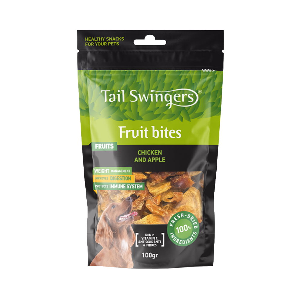 BITES APPLE WITH CHICKEN 100 gr — Tailswingers