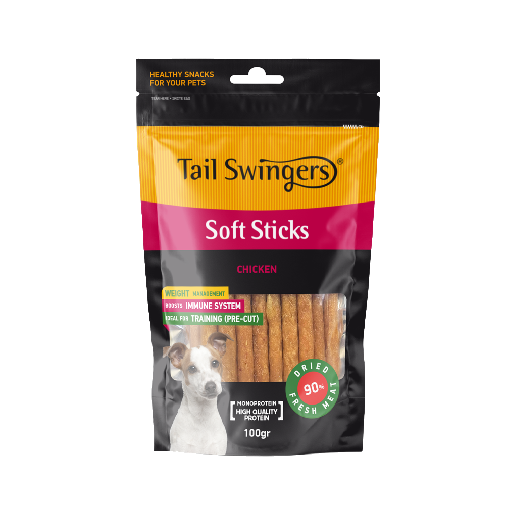 PURE CHICKEN SOFT STICKS 100gr — Tailswingers