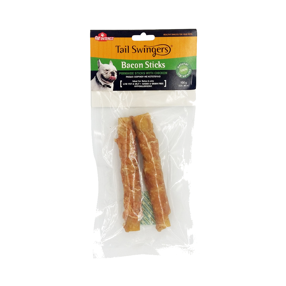 BACON STICKS with CHICKEN 16 cm-100gr — Tailswingers