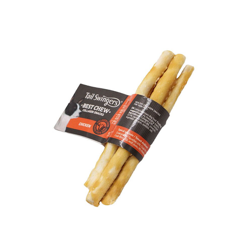 COLLAGEN STICKS-CHICKEN 10PCS (13.5cm 7gr* 5pcs) — Tailswingers